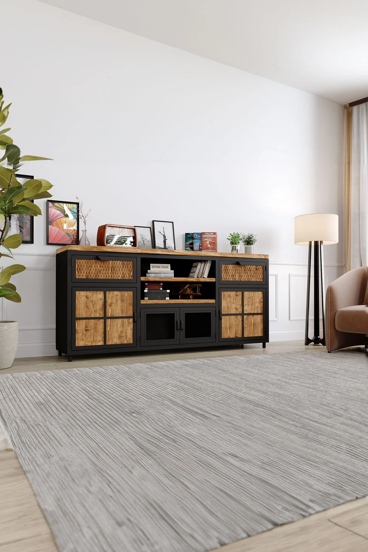 Aster Konsol – %100 Gerçek Ağaç, Uzun Ömürlü Kullanım, Kişiye Özel Üretim varyasyon görseli