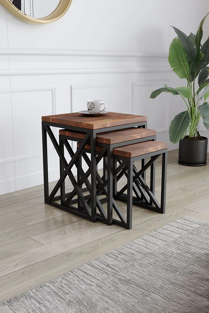 4002 Zigon Sehpa – %100 Gerçek Ağaç, Uzun Ömürlü Kullanım, Kişiye Özel Üretim varyasyon görseli