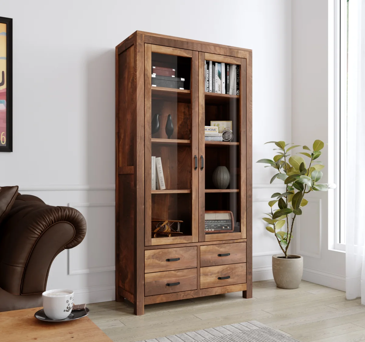 3017 Kitaplık – %100 Gerçek Ağaç, Uzun Ömürlü Kullanım, Kişiye Özel Üretim varyasyon görseli