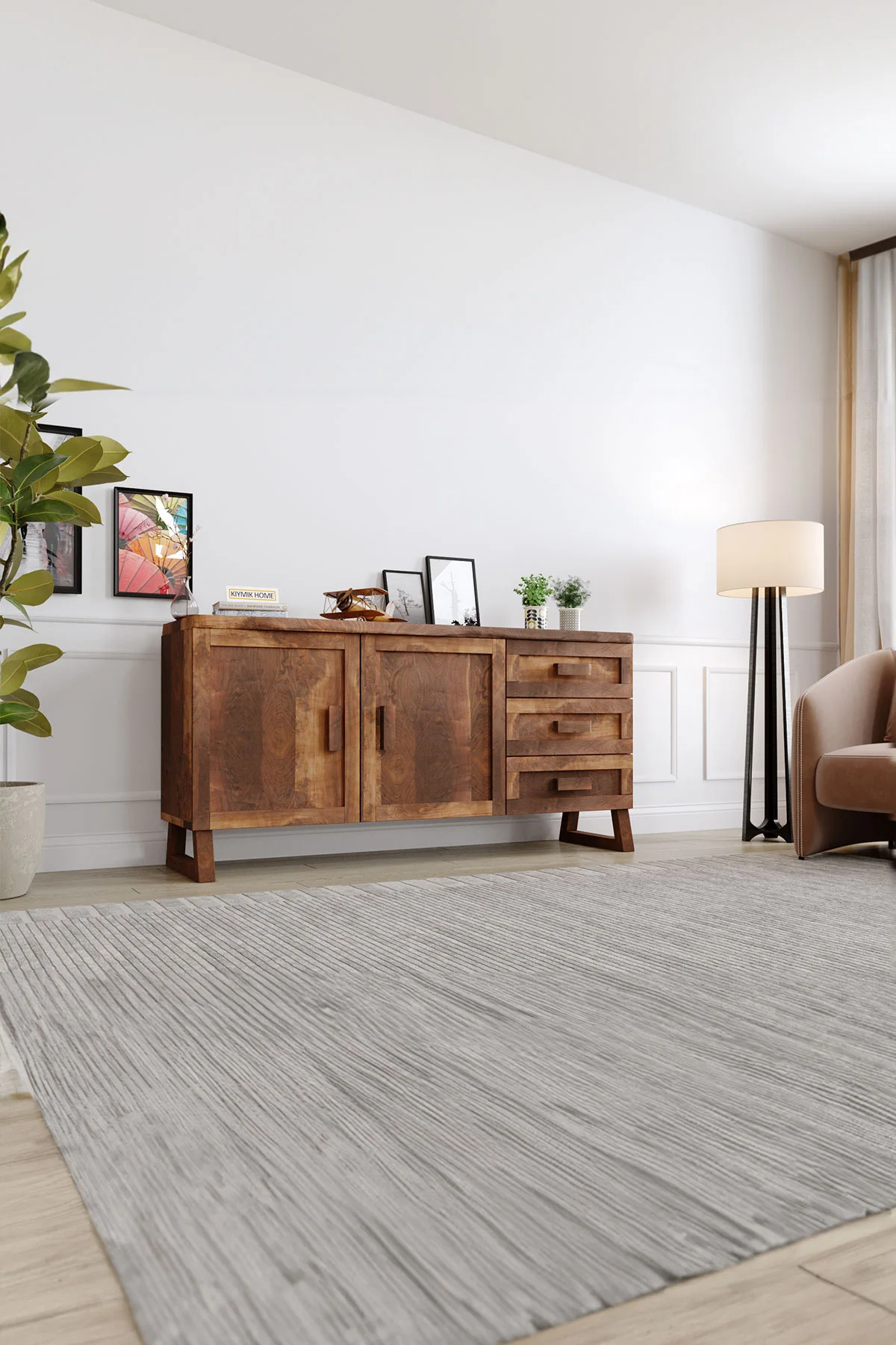 Zakkum Konsol – %100 Gerçek Ağaç, Uzun Ömürlü Kullanım, Kişiye Özel Üretim varyasyon görseli