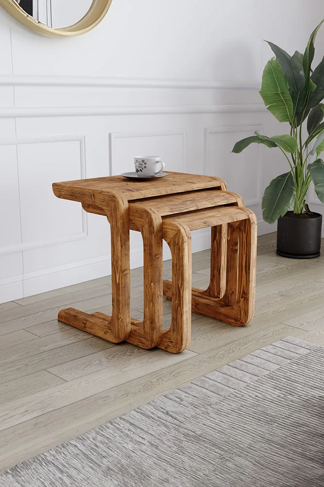 4014 Zigon Sehpa – %100 Gerçek Ağaç, Uzun Ömürlü Kullanım, Kişiye Özel Üretim varyasyon görseli