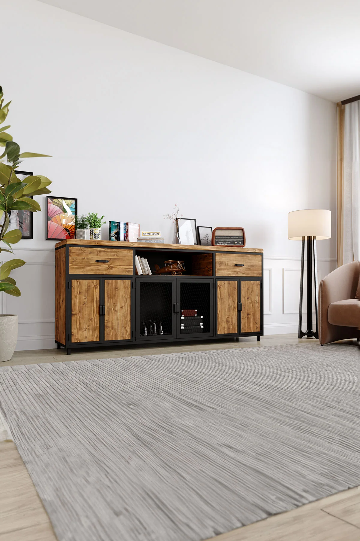 Frezya Konsol – %100 Gerçek Ağaç, Uzun Ömürlü Kullanım, Kişiye Özel Üretim varyasyon görseli