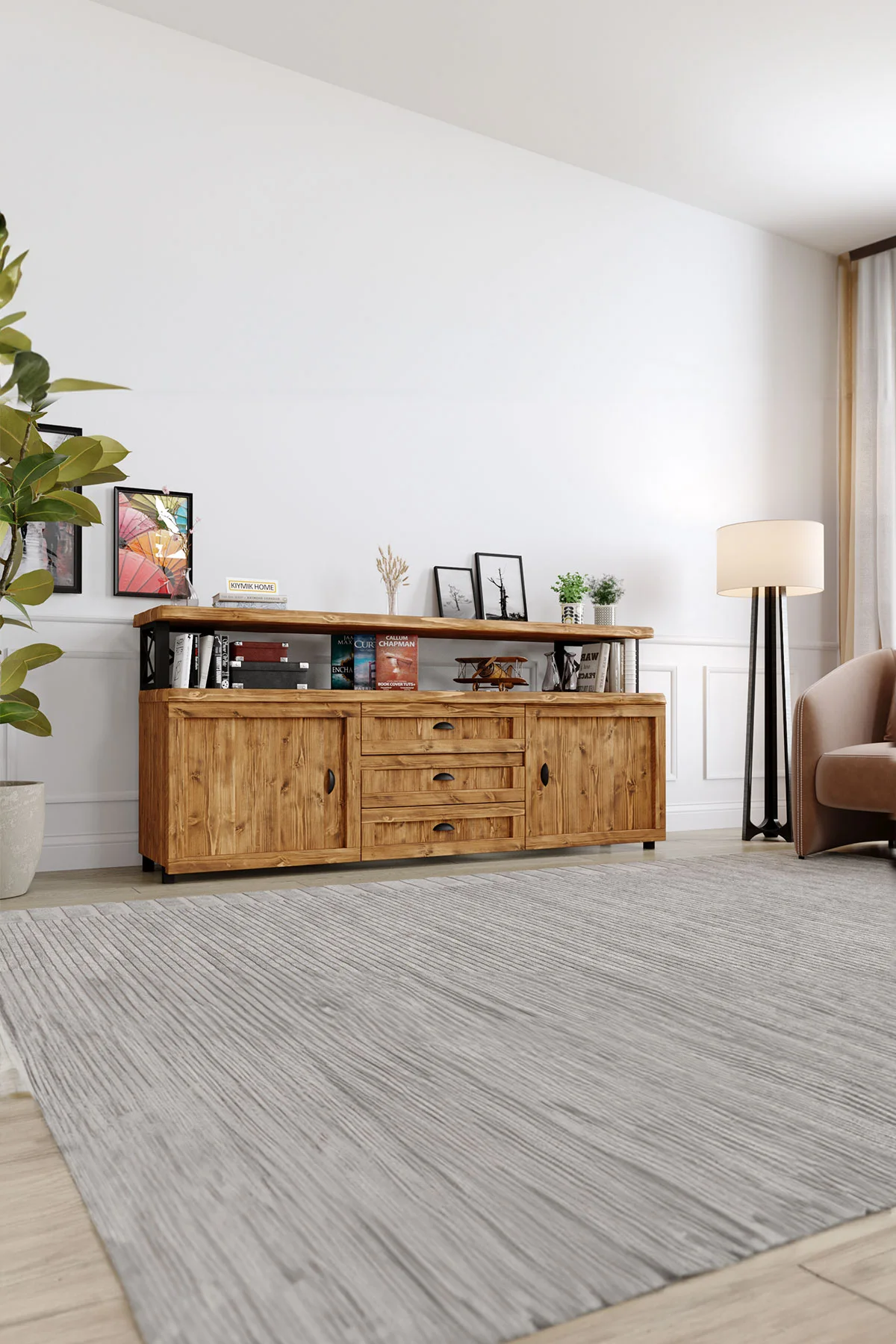 Yasemin Konsol – %100 Gerçek Ağaç, Uzun Ömürlü Kullanım, Kişiye Özel Üretim varyasyon görseli