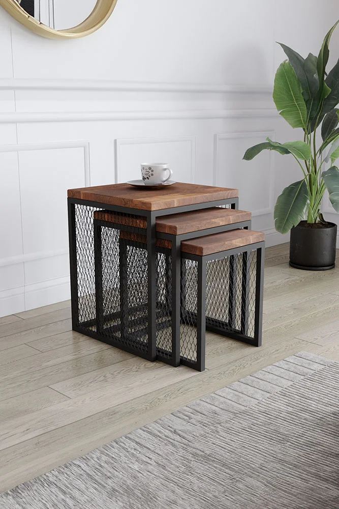 4001 Zigon Sehpa – %100 Gerçek Ağaç, Uzun Ömürlü Kullanım, Kişiye Özel Üretim varyasyon görseli