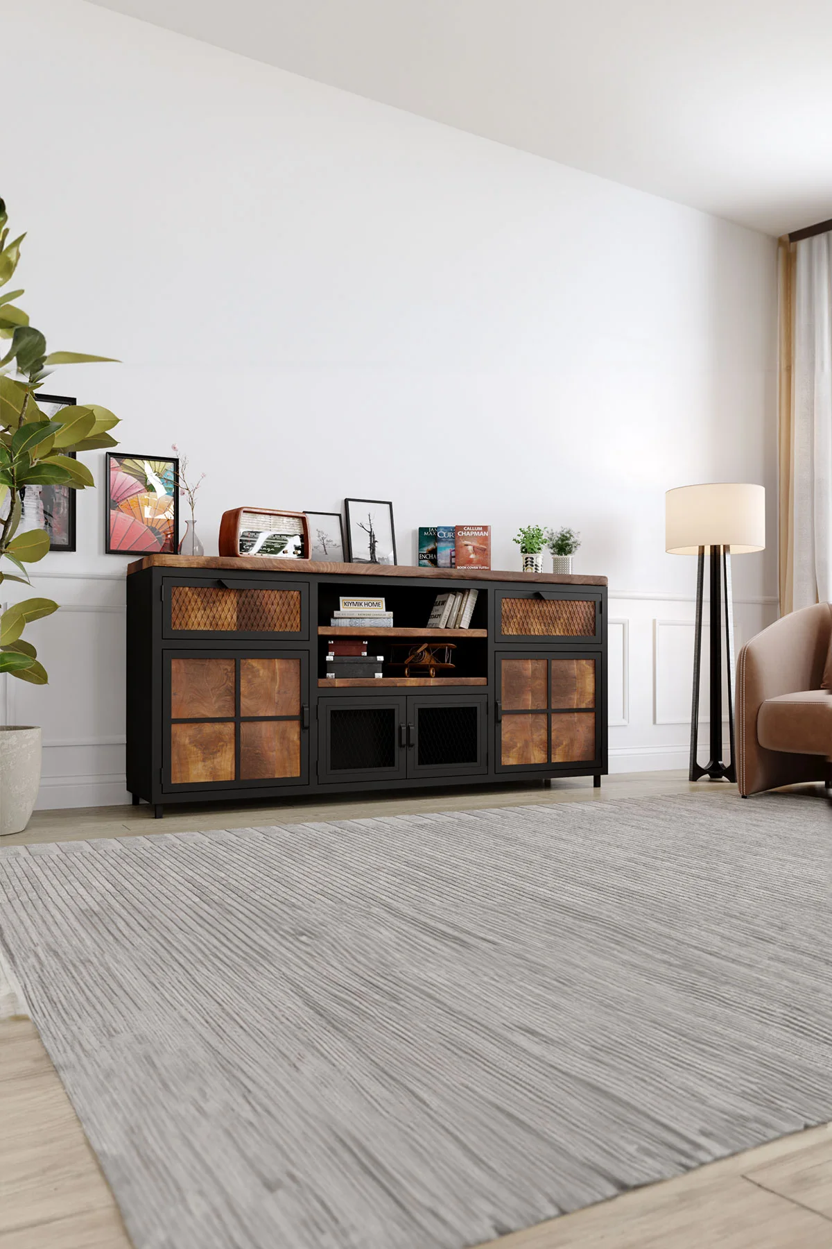 Aster Konsol – %100 Gerçek Ağaç, Uzun Ömürlü Kullanım, Kişiye Özel Üretim varyasyon görseli