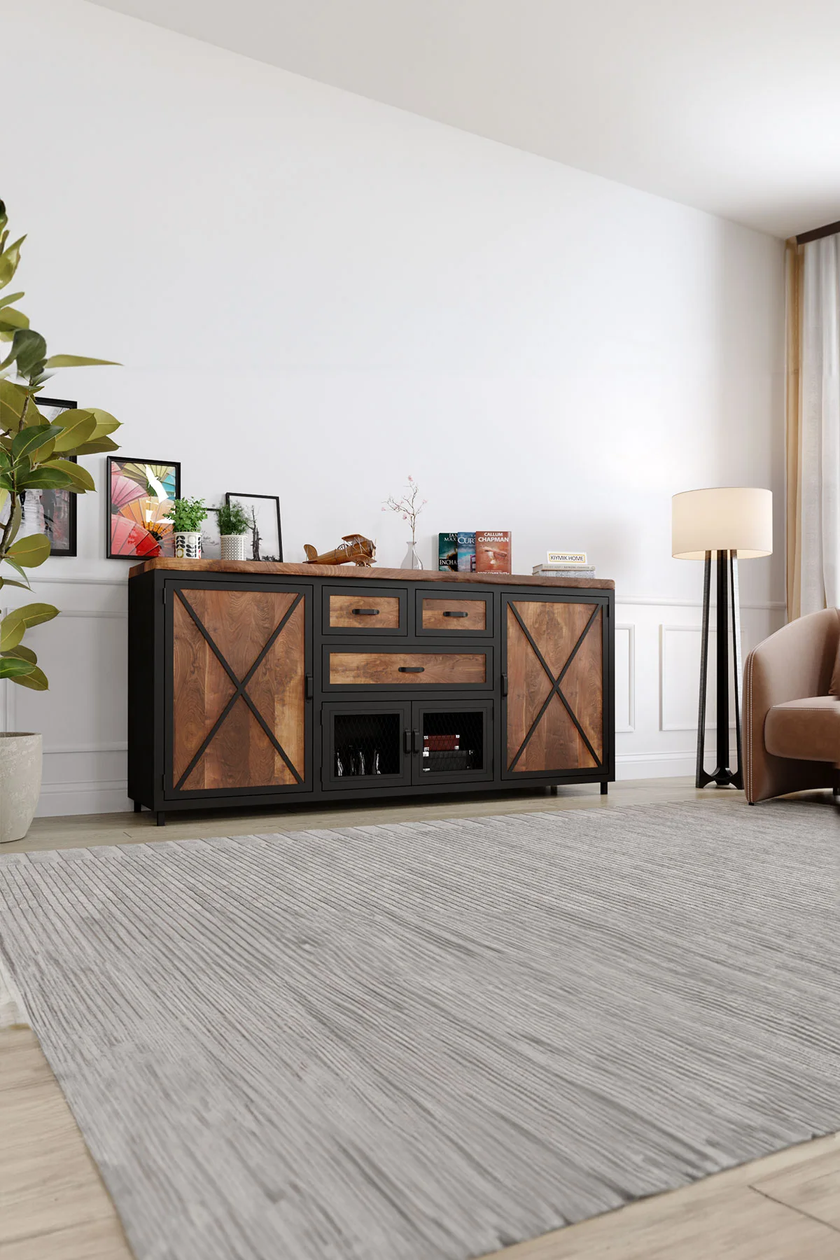 Açelya Konsol – %100 Gerçek Ağaç, Uzun Ömürlü Kullanım, Kişiye Özel Üretim varyasyon görseli