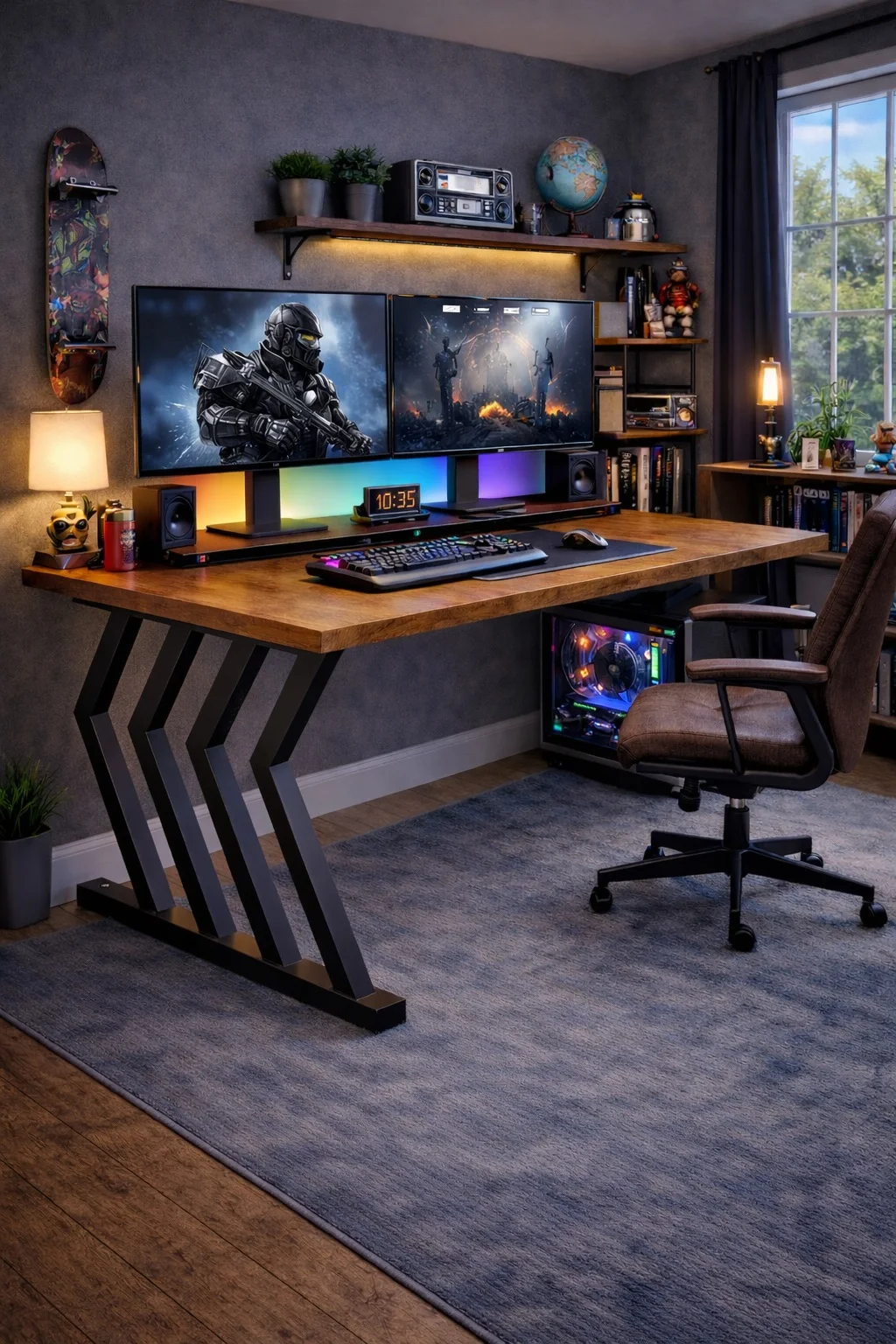 Bilgisayar, Oyuncu, Çalışma ve Makam Masası – Köknar Ağacı - Model 2