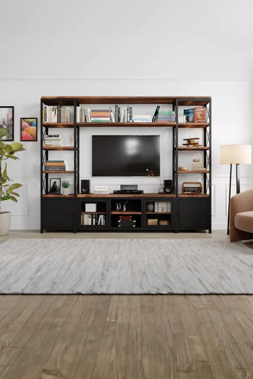 Mimoza v2 Tv Ünitesi – %100 Gerçek Ağaç, Uzun Ömürlü Kullanım, Kişiye Özel Üretim