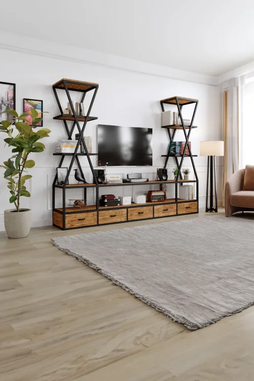 Çiğdem Tv Ünitesi – %100 Gerçek Ağaç, Uzun Ömürlü Kullanım, Kişiye Özel Üretim