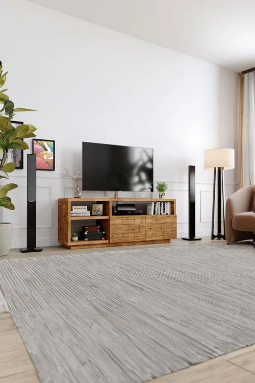 Sardunya Tv Ünitesi – %100 Gerçek Ağaç, Uzun Ömürlü Kullanım, Kişiye Özel Üretim
