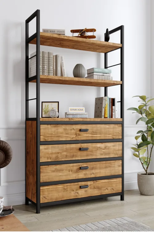 3014 Kitaplık – %100 Gerçek Ağaç, Uzun Ömürlü Kullanım, Kişiye Özel Üretim