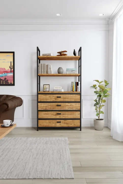 3014 Kitaplık – %100 Gerçek Ağaç, Uzun Ömürlü Kullanım, Kişiye Özel Üretim