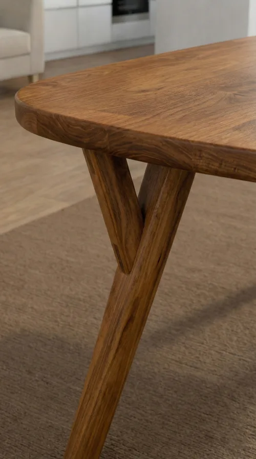 Ceviz Gerçek Ağaç Yemek & Toplantı Masası – %100 Gerçek Ağaç, Uzun Ömürlü Kullanım, Kişiye Özel Üretim