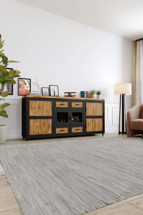 Lotus Konsol – %100 Gerçek Ağaç, Uzun Ömürlü Kullanım, Kişiye Özel Üretim