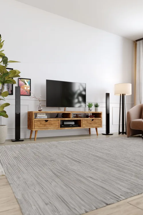 Nilüfer Tv Ünitesi – %100 Gerçek Ağaç, Uzun Ömürlü Kullanım, Kişiye Özel Üretim