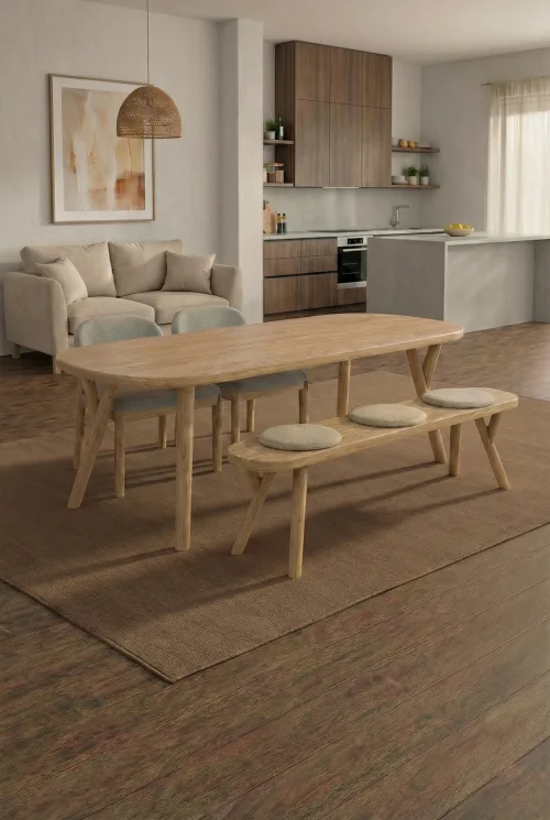 100x70cm Masa • 80x35cm Benç