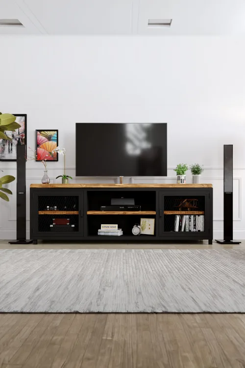 Zambak Tv Ünitesi – %100 Gerçek Ağaç, Uzun Ömürlü Kullanım, Kişiye Özel Üretim