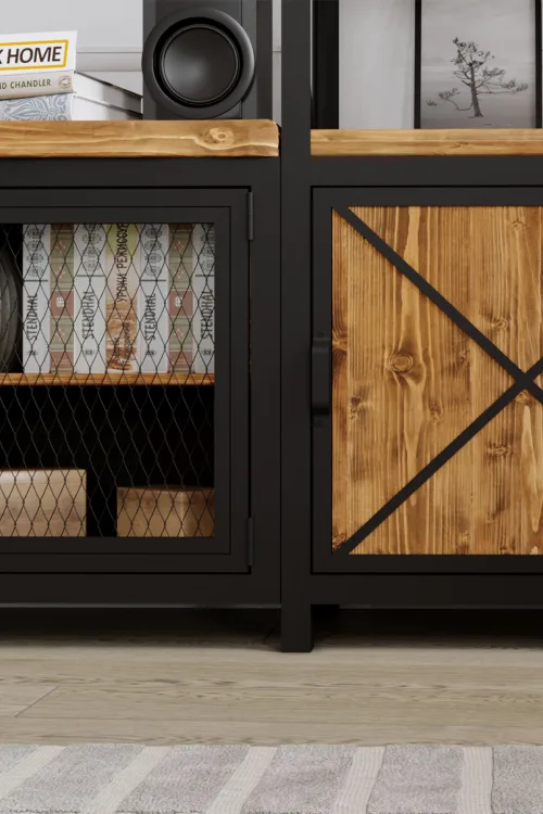 Lantana Tv Ünitesi – %100 Gerçek Ağaç, Uzun Ömürlü Kullanım, Kişiye Özel Üretim