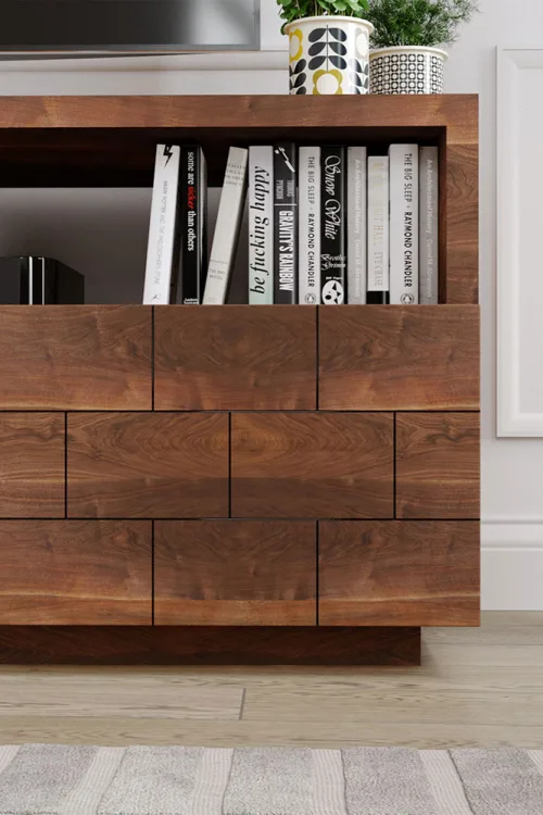 Sardunya Tv Ünitesi – %100 Gerçek Ağaç, Uzun Ömürlü Kullanım, Kişiye Özel Üretim