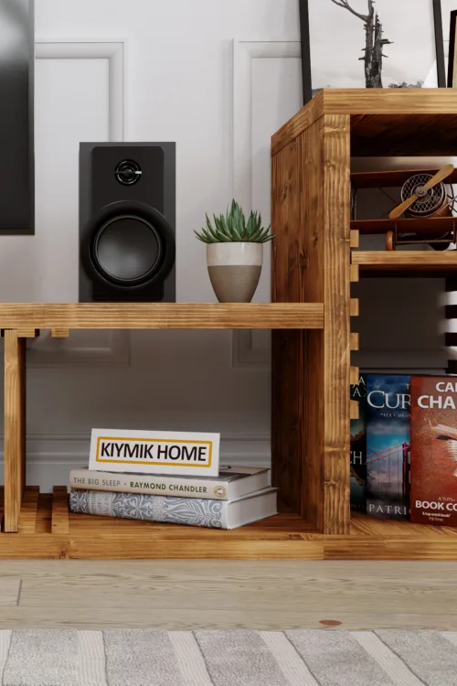 Akasya Tv Ünitesi – %100 Gerçek Ağaç, Uzun Ömürlü Kullanım, Kişiye Özel Üretim