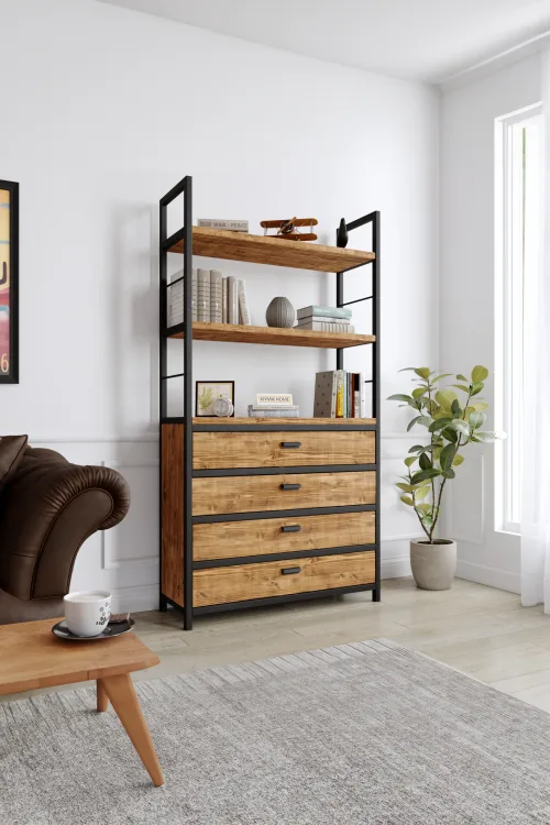 3013 Kitaplık – %100 Gerçek Ağaç, Uzun Ömürlü Kullanım, Kişiye Özel Üretim